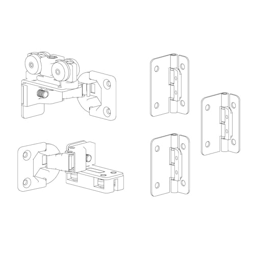 Masidef: Member of the Würth Group R21311 Kurbelgarnitur für Klapptüren, 5 Stück, Standard von MOBILA