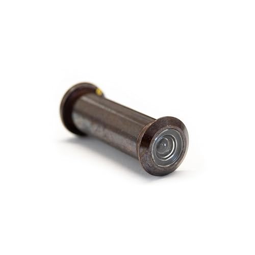 Mobila R01284 Optischer Türspion mit 3 Linsen aus bronziertem Messing für gepanzerte Türen, Bronze/Braun, Regolabile von MOBILA