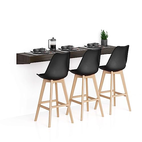 MOBILI FIVER, Bar-Regal Evolution 180x40 Nussbaum, Dunkel, Made In Italy von MOBILI FIVER