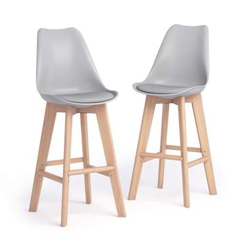 MOBILI FIVER, Barhocker Greta im nordischen Stil, 2er-Set, Grau MOBILI FIVER, Barhocker Greta im nordischen Stil, 2er-Set, Grau von MOBILI FIVER