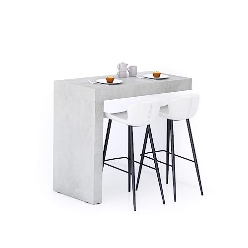 MOBILI FIVER, Evolution Küchenhalbinsel 120x60, Grauer Beton, Made In Italy von MOBILI FIVER