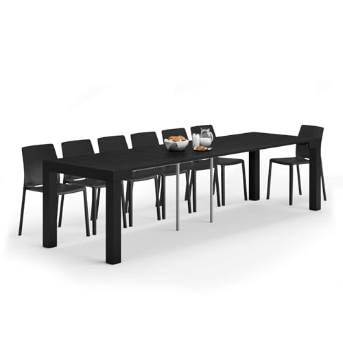 Mobili Fiver Konsolentisch zum Ausziehen First, schwarze Esche, 90 x 45 x 75 cm von MOBILI FIVER