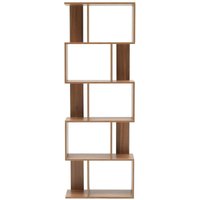 Mobili Rebecca - Rebecca Mobili Bügerregal Holzregal 5 Ablagen Braun Modern Holz 172,5x60x24,5 von MOBILI REBECCA