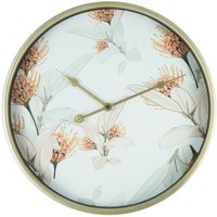 Mobili Rebecca - Rebecca Mobili Dekorative Wanduhr Mdf Metall Glas Weiß Gold 40x40x6 von MOBILI REBECCA