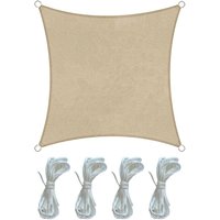 Mobili Rebecca - Rebecca Mobili Parasol Sonnensegel Outdoor Quadratisch Beige Polyethylen 3,6x3,6 von MOBILI REBECCA