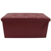 Mobili Rebecca - Rebecca Mobili Sitzbank Sitztruhe Hocker Bordeaux Kunstleder Deckel 38x76x38 von MOBILI REBECCA
