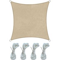 Mobili Rebecca - Rebecca Mobili Sonnensegel Markise Quadratisch Beige Polyethylen UV-Schutz 3x3 von MOBILI REBECCA