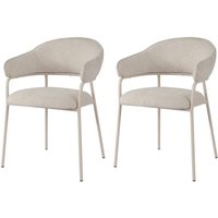 Mobili Rebecca - Stühle Rebecca Mobili Dorstenia 82,5x57x56,5 Polyestergewebe Stahl Perlweiß Modern set 2 Stück Mobili Rebecca - Stühle Rebecca Mobili Dorstenia 82,5x57x56,5 Polyestergewebe Stahl Perlweiß Modern set 2 Stück von MOBILI REBECCA