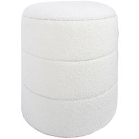 Mobili Rebecca - Rebecca Mobili Aufbewahrung Pouf gepolstert Hocker Weiß für Wohnzimmer Bad von MOBILI REBECCA