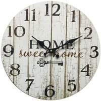 Mobili Rebecca - Rebecca Mobili Dekorative Wanduhr Wohnzimmeruhr Holz Weiß Shabby 33,8x33,8x4 von MOBILI REBECCA