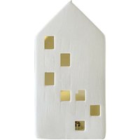 Rebecca Mobili Keramikhaus Weihnachtsdekoration mit Lichtern Weiß für Tisch Kamin von MOBILI REBECCA