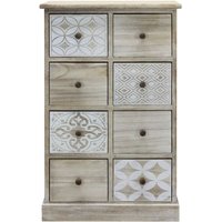 Rebecca Mobili Kommode 8 Schubladen Holz Beige Weiß Eingang 80,5x53,5x25 Rebecca Mobili Kommode 8 Schubladen Holz Beige Weiß Eingang 80,5x53,5x25 von MOBILI REBECCA