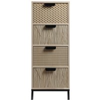 Mobili Rebecca - Rebecca Mobili Kommode mit 4 Schubladen aus Holz und Metall im modernen Stil von MOBILI REBECCA
