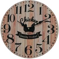 Mobili Rebecca - Rebecca Mobili Küche Wanduhr Vintage Style Mdf Braun Schwarz Geschenk Idee von MOBILI REBECCA