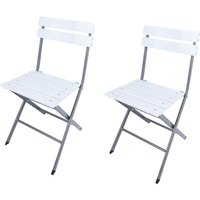 Rebecca Mobili Set aus 2 klappbare Stühle aus Stahl Kunststoff für Garten Balkon von MOBILI REBECCA