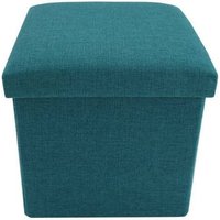Mobili Rebecca - Rebecca Mobili Sitzhocker Sitzbank Aufbewahrungsbox Fußhocker Türkis 29x31x31 von MOBILI REBECCA