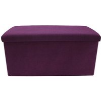 Mobili Rebecca - Rebecca Mobili Sitztruhe Fußhocker Bank Aufbewahrung Violett Baumwolle 38x76x38 von MOBILI REBECCA