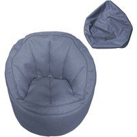 Rebecca Mobili Sofa Pouf Bezug Blue Polyester Reißverschlussöffnung 70x75x75 von MOBILI REBECCA