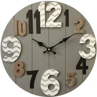 Mobili Rebecca - Rebecca Mobili Wanduhr Uhren Mdf Holz Modern Grau 40x40x4.5 von MOBILI REBECCA