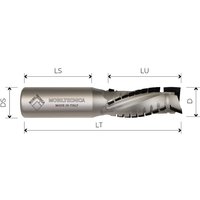 Mobiltecnica - MTEC024.23 - spindelfräse aus dia Z3+3 körper aus stahl pkd H4,5 mm überwieg. neg. .23D18 lu 30 DS20 LT90 Z(3+3)(13DP+1DP) AX20° re von MOBILTECNICA