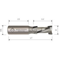Mtec015.76 - Spindelfräse Aus Diamant Z2+2 Körper Aus Stahl Pkd H2,5 Mm - Mobiltecnica .76d20 Lu 27 Ds20 Lt85 Z(2+2)(6dp+1hw) Ax20° Li H2,5 von MOBILTECNICA