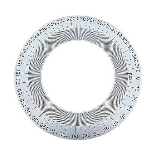 1 Stück Zifferblatt Edelstahl Winkel Zifferblatt 360 Grad Winkelmesser Rund Zubehör Messwerkzeug Dekorative Platte (70 x 40 x 1 mm) von MOBUKJUU