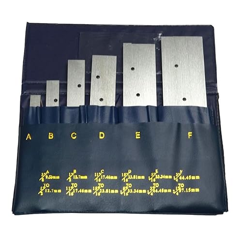 Parallelblock-Set, 6 Stück, 0,95 cm - 5,4 cm, verstellbar, Präzisionsstahl, parallele L2-Messgeräte zur Überprüfung der Abmessungen von Schlitzen und Löchern von MOBUKJUU