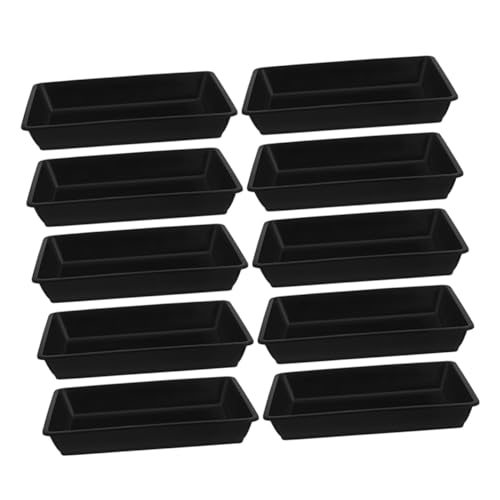 MOBUTOFU 10 Stück Quadratische Pflanzuntersetzer aus Robustem Kunststoff wasserdichte Blumentopf Tropfschalen für Innen und Außen Langlebige Pflanztrays zur Schutz von Boden und Möbeln von MOBUTOFU