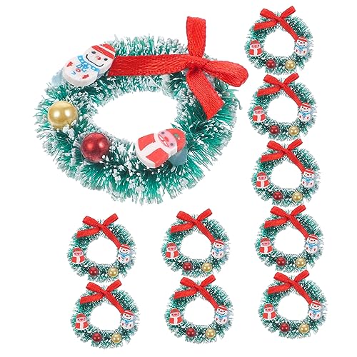 MOBUTOFU 10 Stück Teiliges Weihnachtskranz Resin Figuren für Weihnachtsdekoration Vielseitig Einsetzbar für Zuhause Geschäfte und Festlichkeiten Winterliche von MOBUTOFU