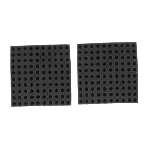 MOBUTOFU 2 Blätter Hydroponischer Pflanzenschwamm mit Aussparungen Dichter Substratblock für Keimlinge Schwarz für Soilless Anbau und Samenkeimung Tray von MOBUTOFU