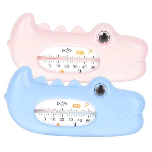 MOBUTOFU 2 Stück Badethermometer Wasserdichtes Badewasser Thermometer in Niedlicher Tierform Sicheres Temperaturmessgerät für Junge Mädchen Badewanne Langlebig und mit Spielzeugfunktion von MOBUTOFU