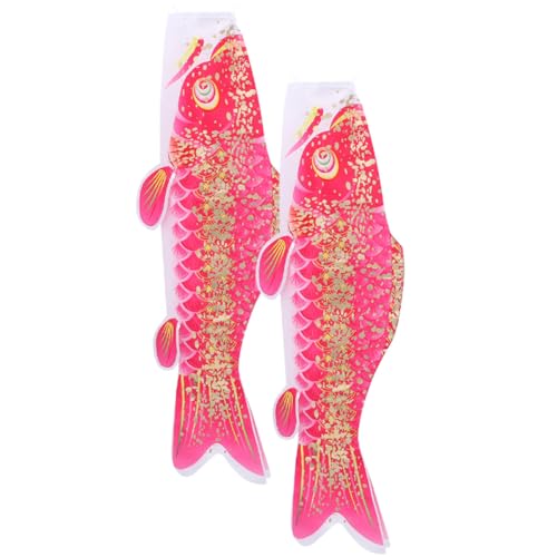 MOBUTOFU Japanischer Karpfen Windsack Hängende Fisch Windsack 2 Stücke Outdoor Dekoration Langlebiges Japanisches Gartenornament für Hof und Gartendekor von MOBUTOFU