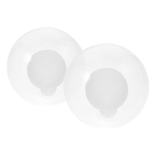 MOBUTOFU 2 Stück Teiliges Milchglas Lampenschirm Runde Glaskugel Deckenlampe Ersatz Poliertes Robustes Lampenglas für Pendelleuchte Einfache Montage Dekorative Leuchtenschale von MOBUTOFU