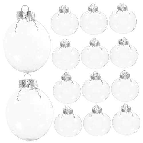 MOBUTOFU 20stücke Transparente Weihnachtskugeln Für Dekoration Hängende Baubles Für Weihnachten Geburtstagsfeiern Und Festliche Anlässe Flach Gestaltete Ornamente von MOBUTOFU