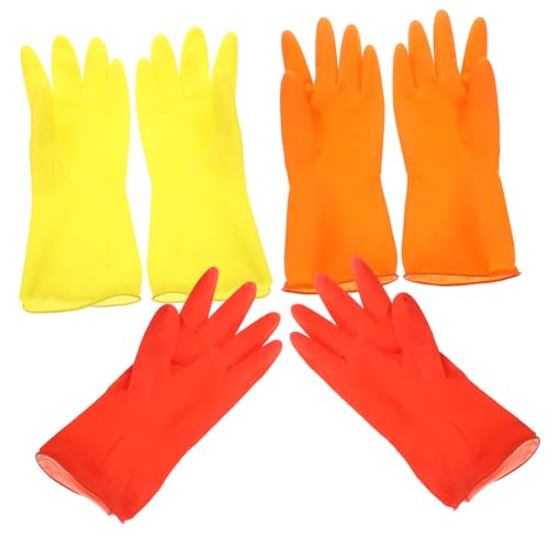 MOBUTOFU 3 Paare Bunte Latex Gummihandschuhe für Haushalt und Geschirrspülen Wasserdichte Flexible Reinigungs Spülhandschuhe Langlebig Leicht und Komfortabel für Tägliche Hausarbeit MOBUTOFU 3 Paare Bunte Latex Gummihandschuhe für Haushalt und Geschirrspülen Wasserdichte Flexible Reinigungs Spülhandschuhe Langlebig Leicht und Komfortabel für Tägliche Hausarbeit von MOBUTOFU