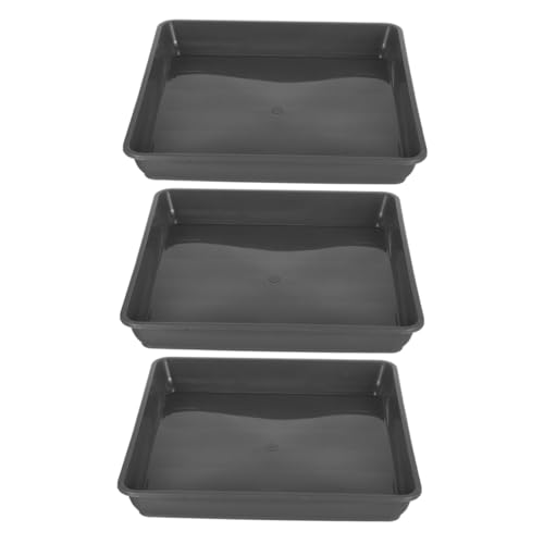 MOBUTOFU 3stücke Quadratische Blumentopf Tablett Aus Kunststoff Pflanzenuntersetzer Mit Drainage Wasserfänger Für Innentöpfe Und Sukkulenten von MOBUTOFU