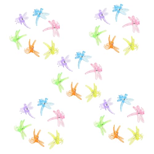 MOBUTOFU 30 Stück Orchideen Pflanzenclips Bunte Libellen Design Klammern für Sanfte Stützfunktion Installieren Leicht für Indoor und Outdoor Rankpflanzen Dekoration von MOBUTOFU
