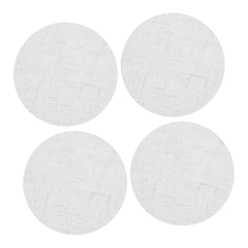 MOBUTOFU 4 Stück Für Lampenschirmmaterial Lampenschirm Aus Stoff Diffusor Lampenabdeckung Diy Lichtschutz Runder Diffusor Kronleuchter Lichtdiffusor Weiß Stoff von MOBUTOFU