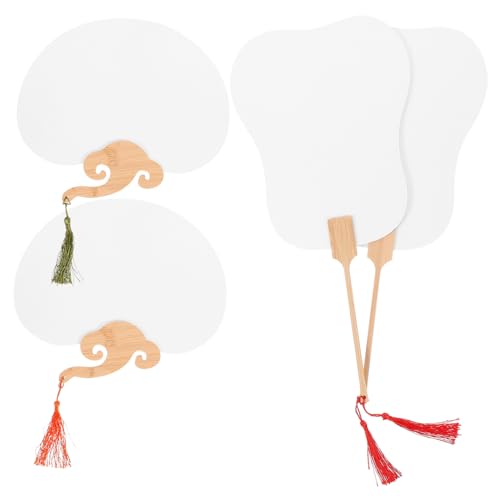 MOBUTOFU 4 Stück Handfächer aus Dickem Xuan Papier Doppelseitig Langlebig Leicht DIY Bastelmaterial für Bemalung Dekorative Fächer für Geschenke und Festlichkeiten Zufällige MOBUTOFU 4 Stück Handfächer aus Dickem Xuan Papier Doppelseitig Langlebig Leicht DIY Bastelmaterial für Bemalung Dekorative Fächer für Geschenke und Festlichkeiten Zufällige von MOBUTOFU