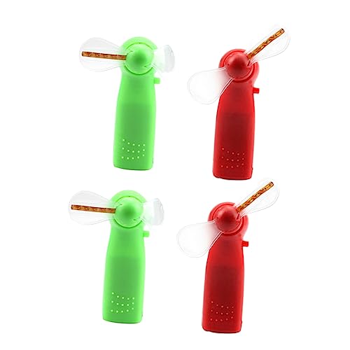 MOBUTOFU 4 Stück Mini Handheld LED Farbwechselnd Leise Tischventilator für Zuhause und Büro für Sommeraktivitäten ohne Batterie Farbe Zufällig Zufällige Farbe Zufällige Farbe von MOBUTOFU