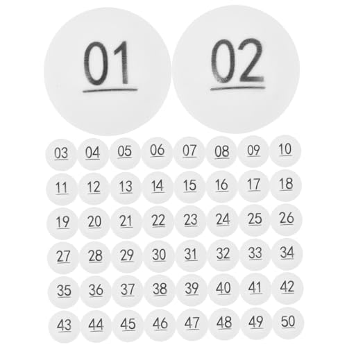 MOBUTOFU Nummerierte Tombola 50 Stück Plastikspiel Für Partys Heimdekoration Und Kunsthandwerk von MOBUTOFU