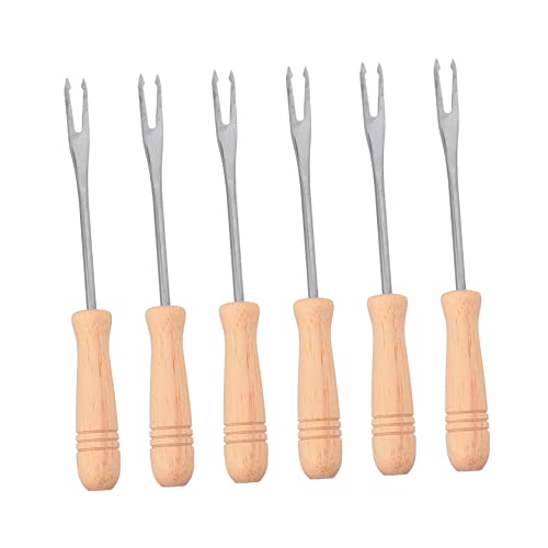MOBUTOFU 6 Stück Teiliges Maiskolbenhalter mit Hitzebeständigem Holzgriff Rostfrei Wiederverwendbar Küchenbesteck für Mais Obst Snacks und Fondue zu Hause MOBUTOFU 6 Stück Teiliges Maiskolbenhalter mit Hitzebeständigem Holzgriff Rostfrei Wiederverwendbar Küchenbesteck für Mais Obst Snacks und Fondue zu Hause von MOBUTOFU