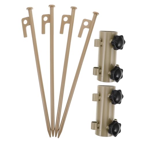 MOBUTOFU 6 Stück Teiliges Verstellbares Zeltstangen Set aus Robustem Aluminium für Outdoor Camping Stabile Baldachin Halterung Vielseitige Zeltspieße Wetterfeste Bodenanker Einfache von MOBUTOFU