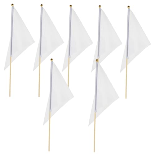 MOBUTOFU 8 Stück Teiliges Markierungsfahnen für Garten und Rasen Dreieckige Langlebige Polyester flaggen mit Bambusstab als Bewässerungs Landschaftsmarker für Außenbereiche von MOBUTOFU