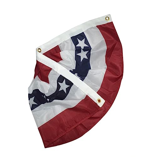MOBUTOFU Amerikanische Halbkreis Flagge Polyester Kreative Fächer Flagge für Party Deko Leichte Langlebige Wimpel Dekoration für Wahlfeiern und Patriotische Anlässe von MOBUTOFU