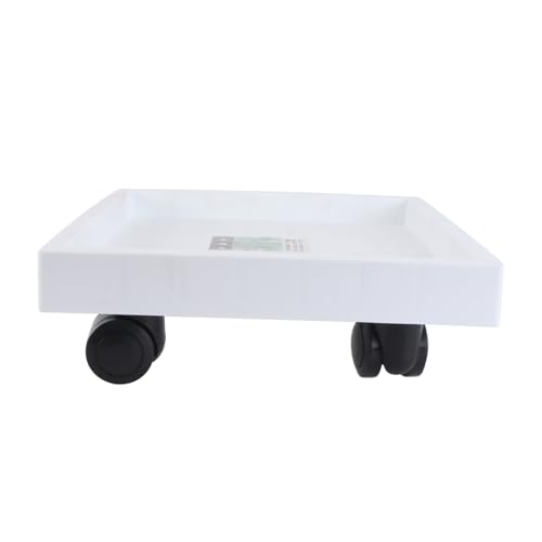 MOBUTOFU Beweglicher Blumentopfuntersetzer mit Universalrollen Quadratische Stahlkonstruktion Wasserdichtes Pflanzentablett Langlebiger Pflanzenroller für Innen Außenbereich Schützt von MOBUTOFU