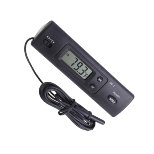 MOBUTOFU Digital Fish Tank Thermometer Aquarienversorgung Fieberthermometer Aquarium-thermometer Für Reptilien Kleines Aquarienthermometer Flüssigkristall Schwarz von MOBUTOFU