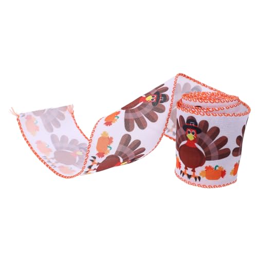 MOBUTOFU Diy Schleifenband Herbstdekorbänder Band Für Danksagung Herbsterntebänder Dekorate Bänder Dekorationen Herbst Ripsband Wickeln Thanksgiving-bastelband Banddekoration Polyester von MOBUTOFU
