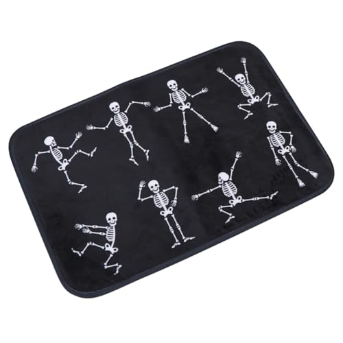 MOBUTOFU Halloween Fußmatte mit Rutschfester Unterseite Caroset Material Skelettmuster für Gruselige Dekoration Individuelle Langlebige Tür und Eingangsdeko MOBUTOFU Halloween Fußmatte mit Rutschfester Unterseite Caroset Material Skelettmuster für Gruselige Dekoration Individuelle Langlebige Tür und Eingangsdeko von MOBUTOFU