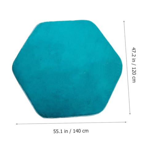 MOBUTOFU Hexagon Plüsch Spielmatte Kinderzelt Teppich Bodenschutz Krabbelmatte Blau für Mädchenzimmer und Wohnraum von MOBUTOFU